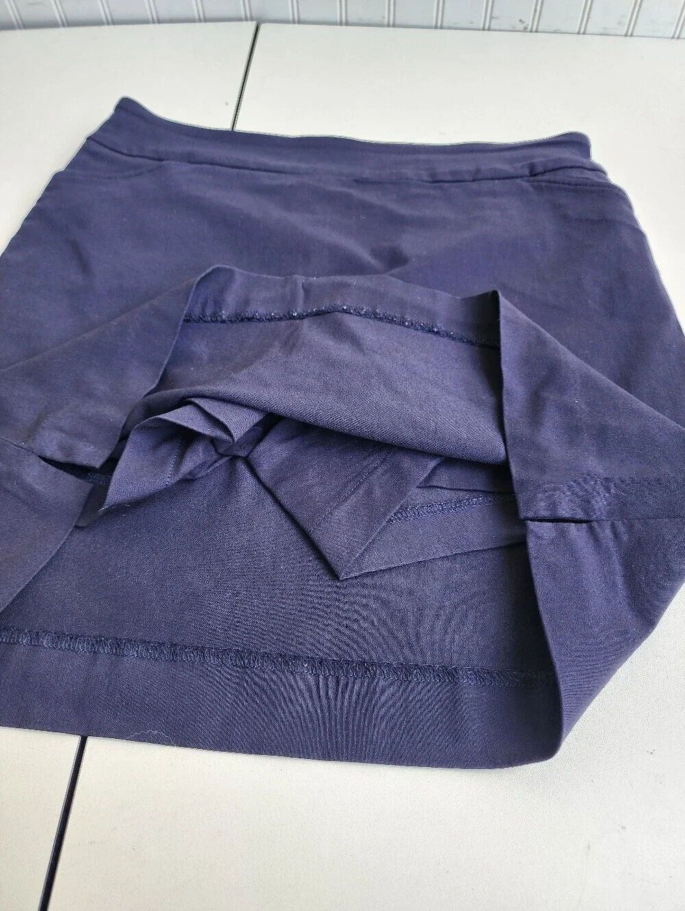 CORAL BAY GOLF SKORT NAVY  SKIRT SHORTS UNDER POLYESTER BLEND Rayon Nylon S
